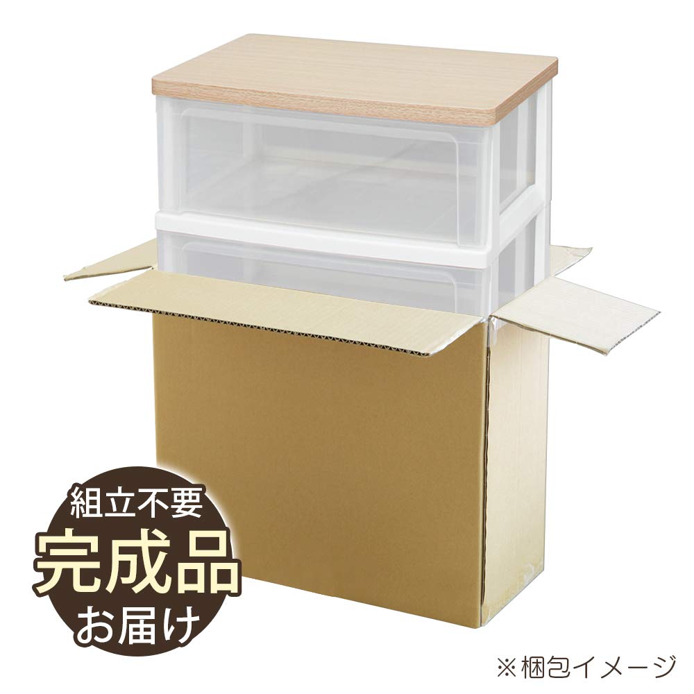 Iris Ohyama Chest 3 Tiers Complete Product Ready To Use As Soon As It Arrives Wide Made In Japan Width X Depth 41 X Height 62 Cm White White Wood Top