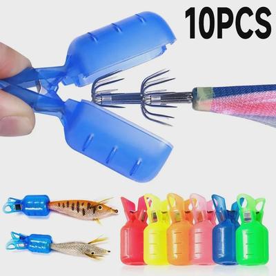 10 Pz/Lotto Ami ad Ombrello per Gamberi Custodia Protettiva Copertura per Ripostiglio Accessori da Pesca Copertura per Jig per Calamari