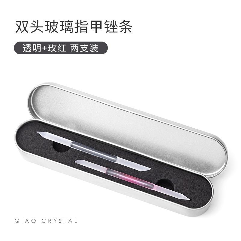 

Жестяная коробка Две штуки Матовый хрустальный стержень Нано-стеклянная пилка для ногтей Многонаправленный инструмент для полировки ногтей