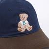 Retro Color Matching Bear Embroidery Sun Protection Cap Baseball Cap Sun Hat Outdoor Hat Trend Male And Female Couples