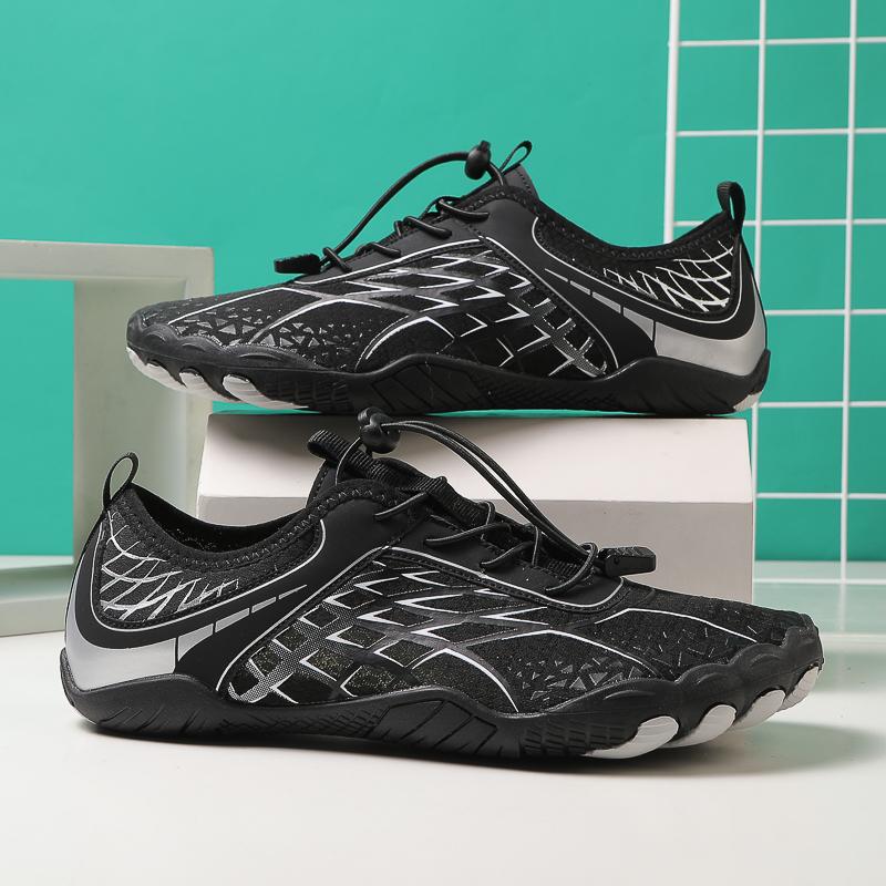 

Новые водные туфли для женщин мужчин обувь для босиком для плавания против течения дышащие пляжные туфли, спортивная обувь быстросохнущая река море аквашузы кроссовки 36 чёрный