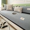 Sofa Cushion Four Seasons Universal Non-Slip Straight Row Three-Seat Cotton Linen Cushion Summer Suit Cover High-Grade