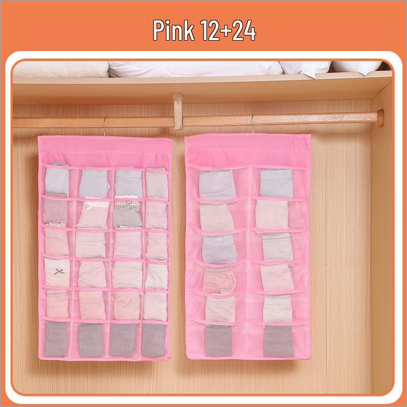 Dual-Sided Underwear Hanging Organizer for Wardrobe & Dorm