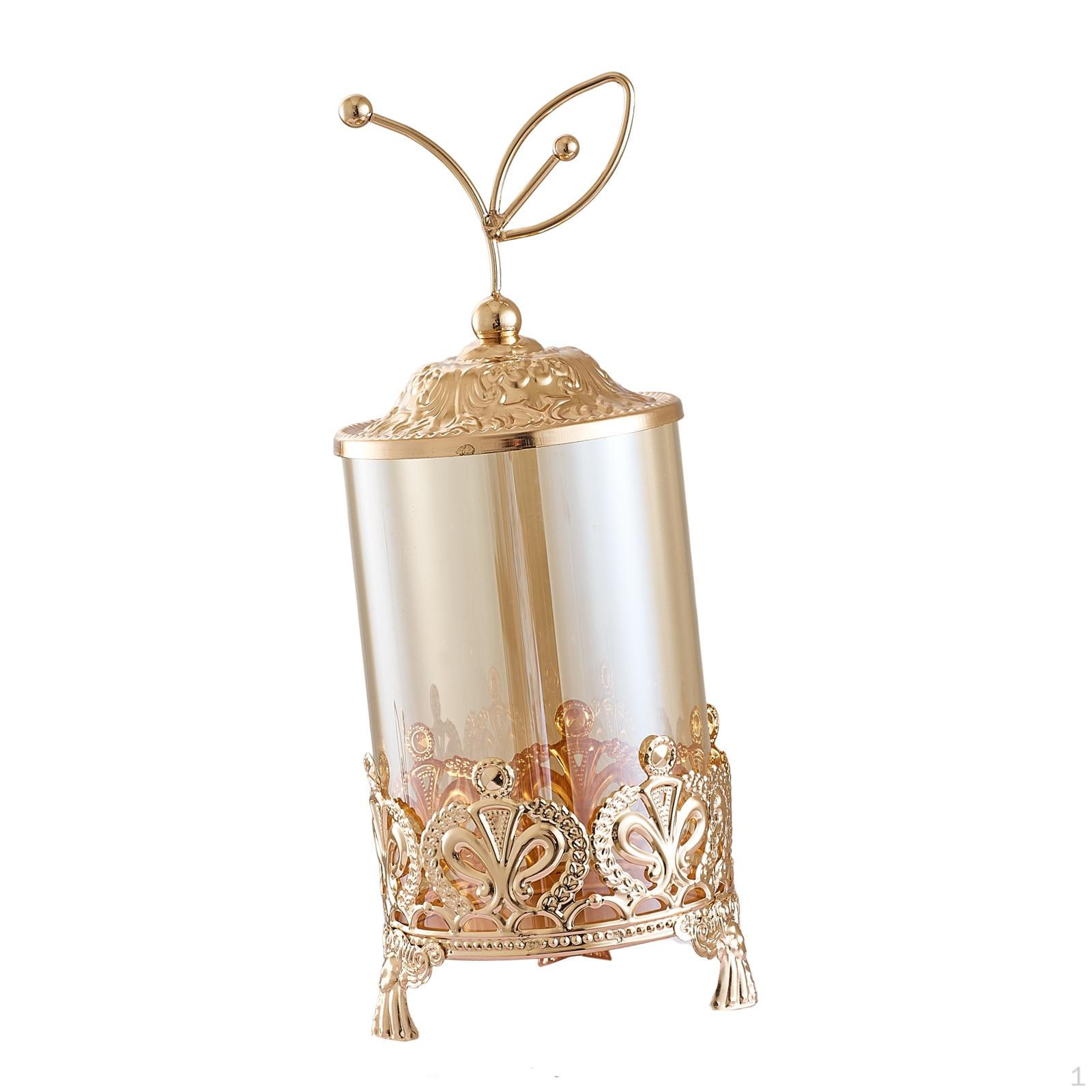 Candy Dishes Cookie Jar Elegant Decorative Glass Storage for Office Decor M