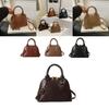 Stylish Vintage Shell Bag For Women 2023 Soft Pu Leather Handheld Shoulder Bag