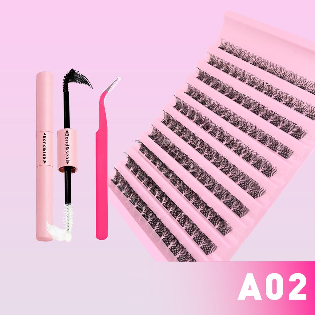 Eyelashes G01A0102Washboard10False Eyelashes Versatile Hot Melt Segmented Cluster Lashes Manufacturer Makeup