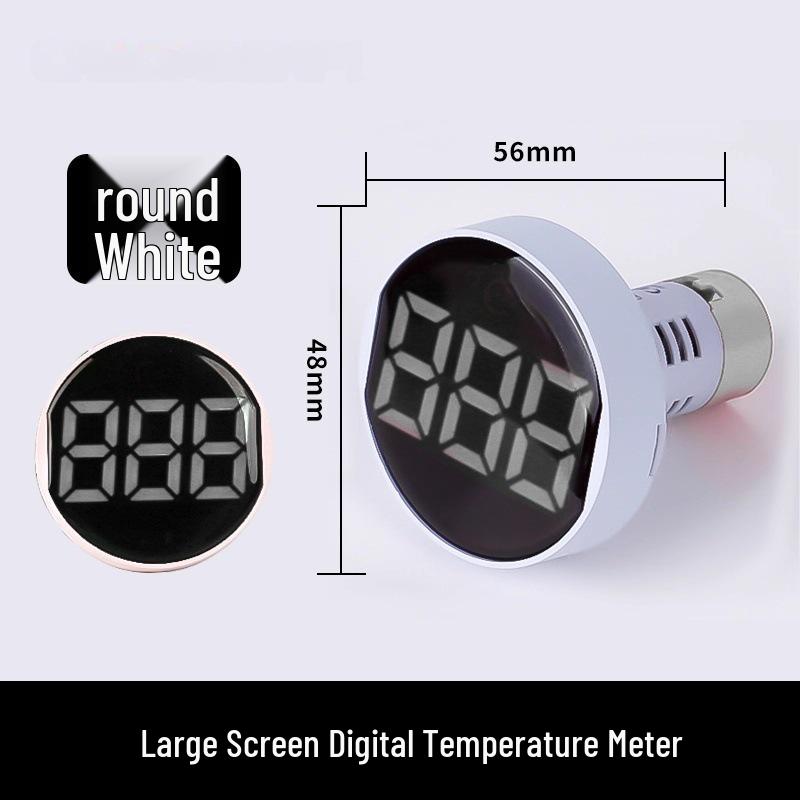 22mm Dual Display LED Voltage Current Frequency Meter - Round/Square