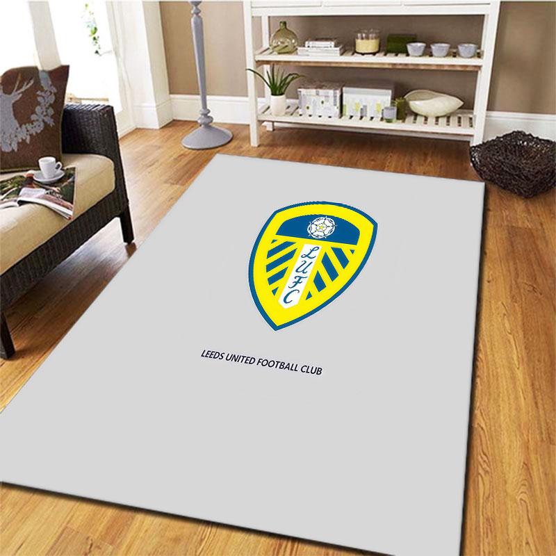 Leeds United Teppich für Wohnzimmer Schlafzimmer Zuhause Sofadekoration, Kinder Spiel rutschfeste Bodenmatte