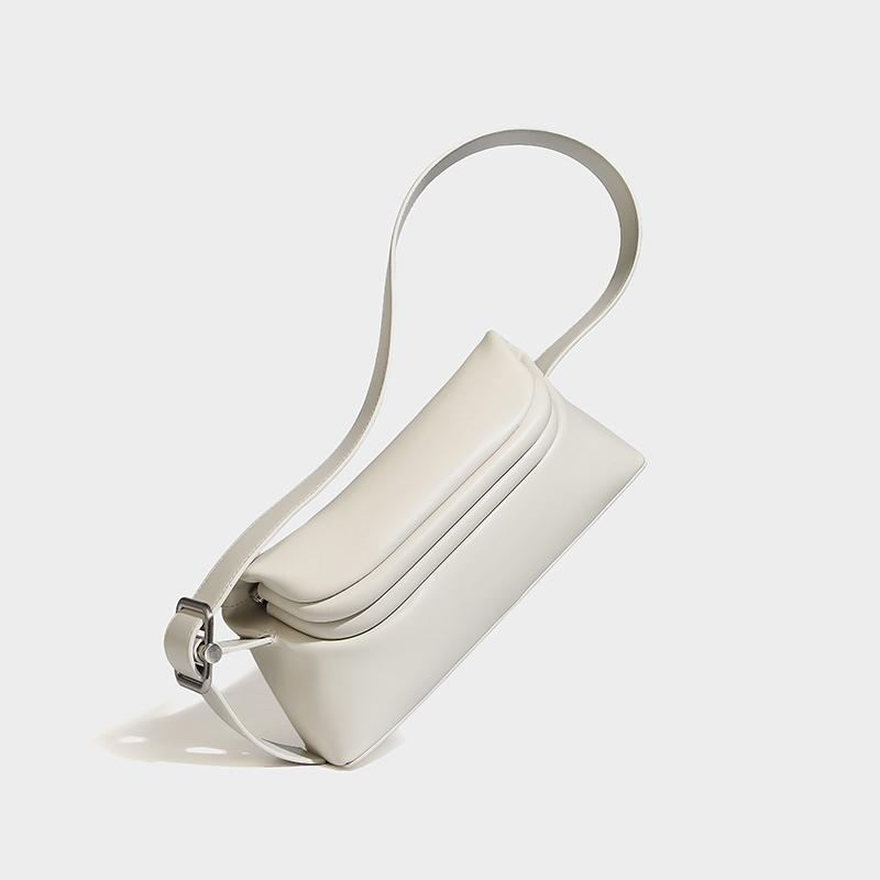 Clip-on Shoulder Bags for Women Luxury Designer Brand PU Simple Solid Color Shift Shoulder