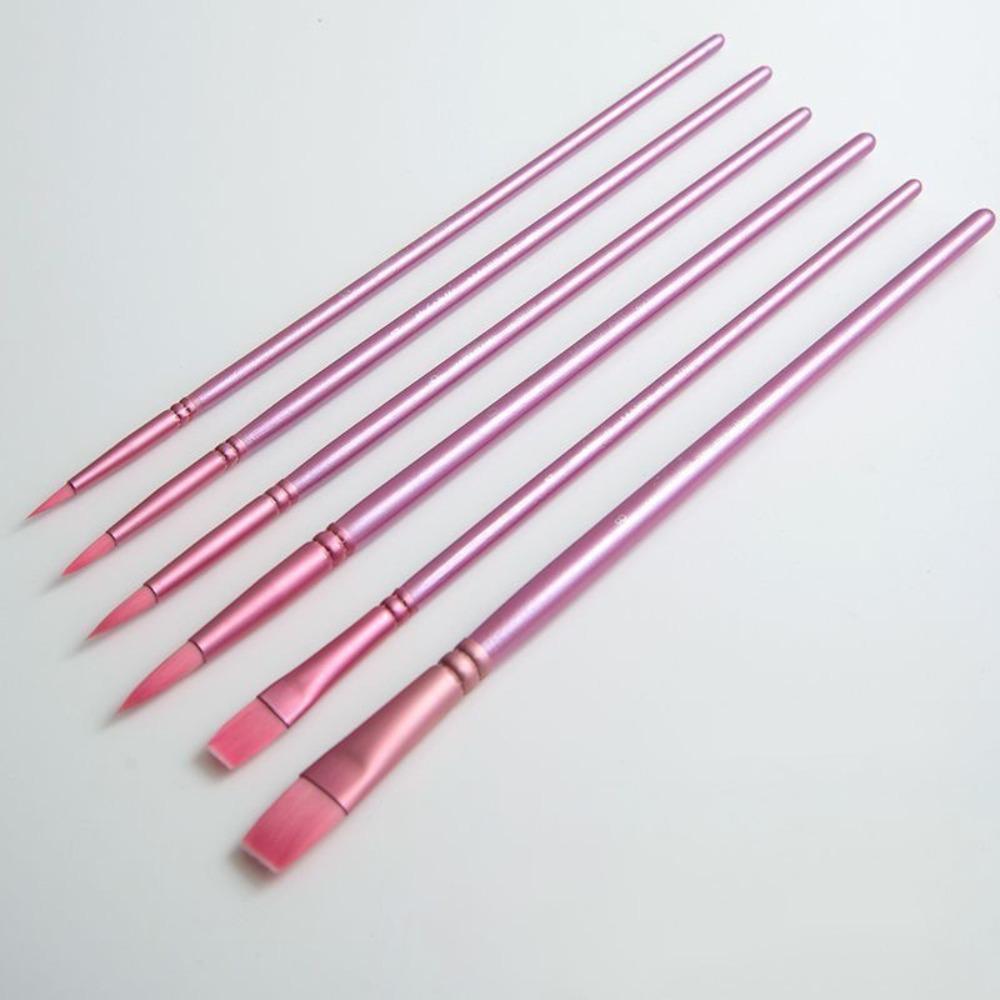 4/6pcs Professional Painting Brush Set Different Shape Art Paint Brushes  Student