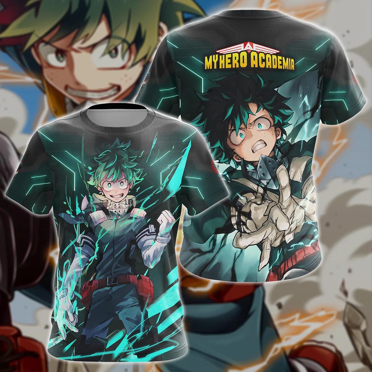 

2024 Літня чоловіча футболка All Might My Hero Academia 3D-принт Дитяча футболка Мультяшне аніме Повсякденний дитячий дорослий одяг оверсайз 130