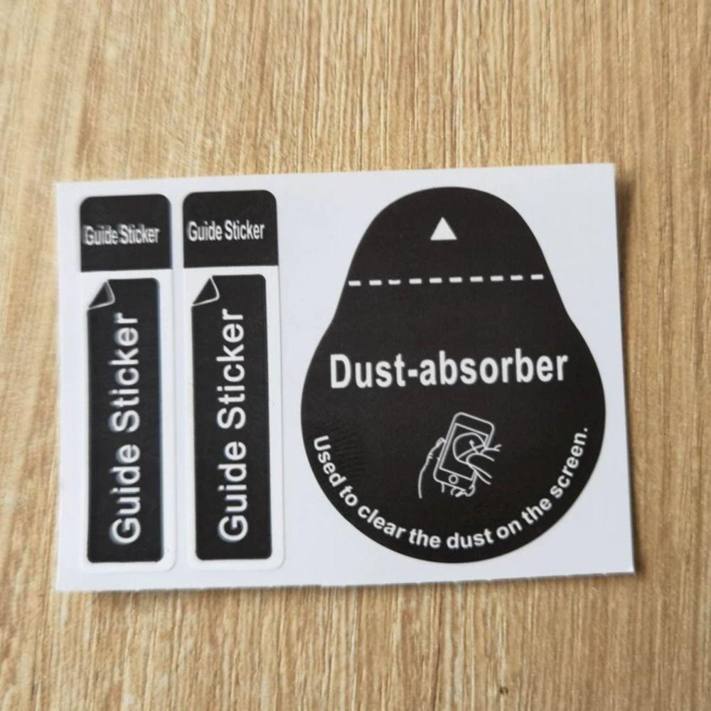 50 Stück Reinigungstablette Bildschirmentstaubungsaufkleber PVC LCD-Führungsfolie Gehärtetes Glas