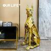 Home Decor Electroplate Resin Dog Sculpture Ornaments Large Landing Home Living Room Decoration Statues European Style Creative