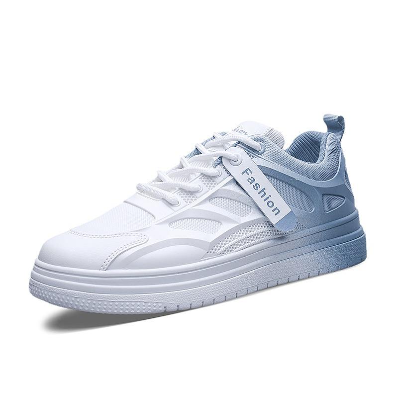 Summer new breathable sports shoes men's mesh white running gradual change board shoes versatile casual tide