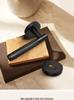 Black Knurled Magnetic Silent Door Handle with Lock for Bedroom Wood Doors