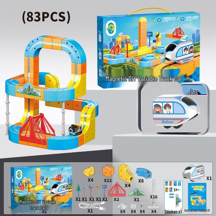 Magnetic Anti-Gravity Building Blocks: High-Speed Rail Track Toy for Kids