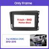 For HONDA CIVIC 2012-2015 LHD/RHD 9 Inch Car Fascia Frame Decorative Panel Mounting Auto Interior Accessories