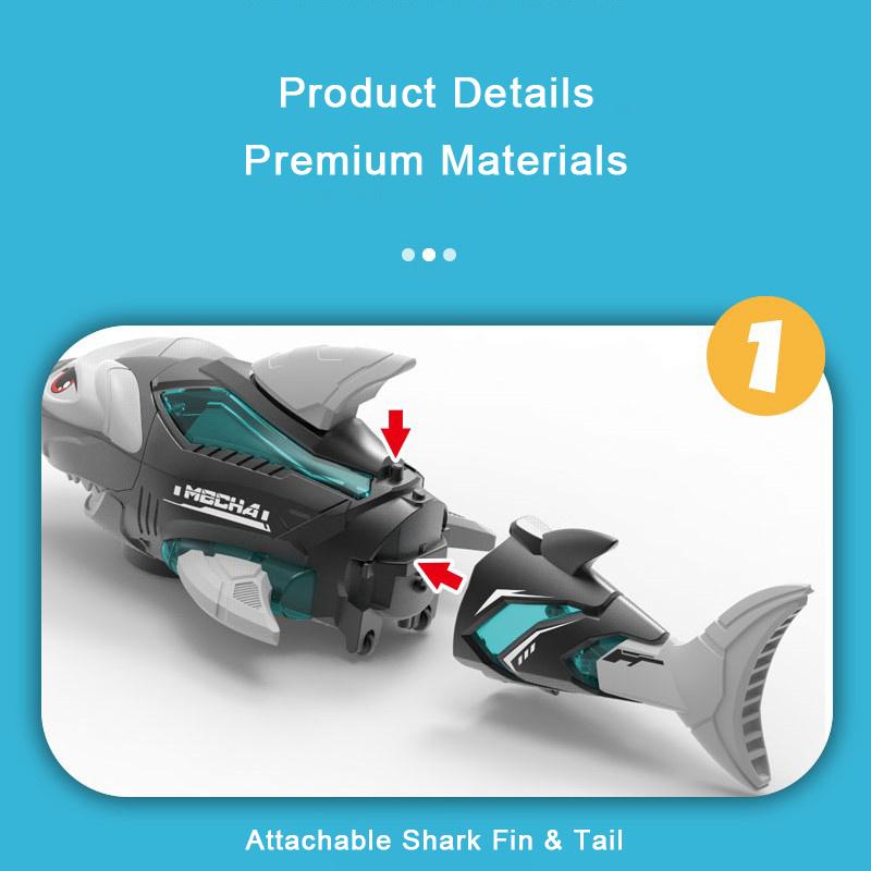 Electric Shark Robotic Toy With Led Lights & Sound Effects - Auto-Drive Crawling Fish, Plays Music Interactive Gift For Kids