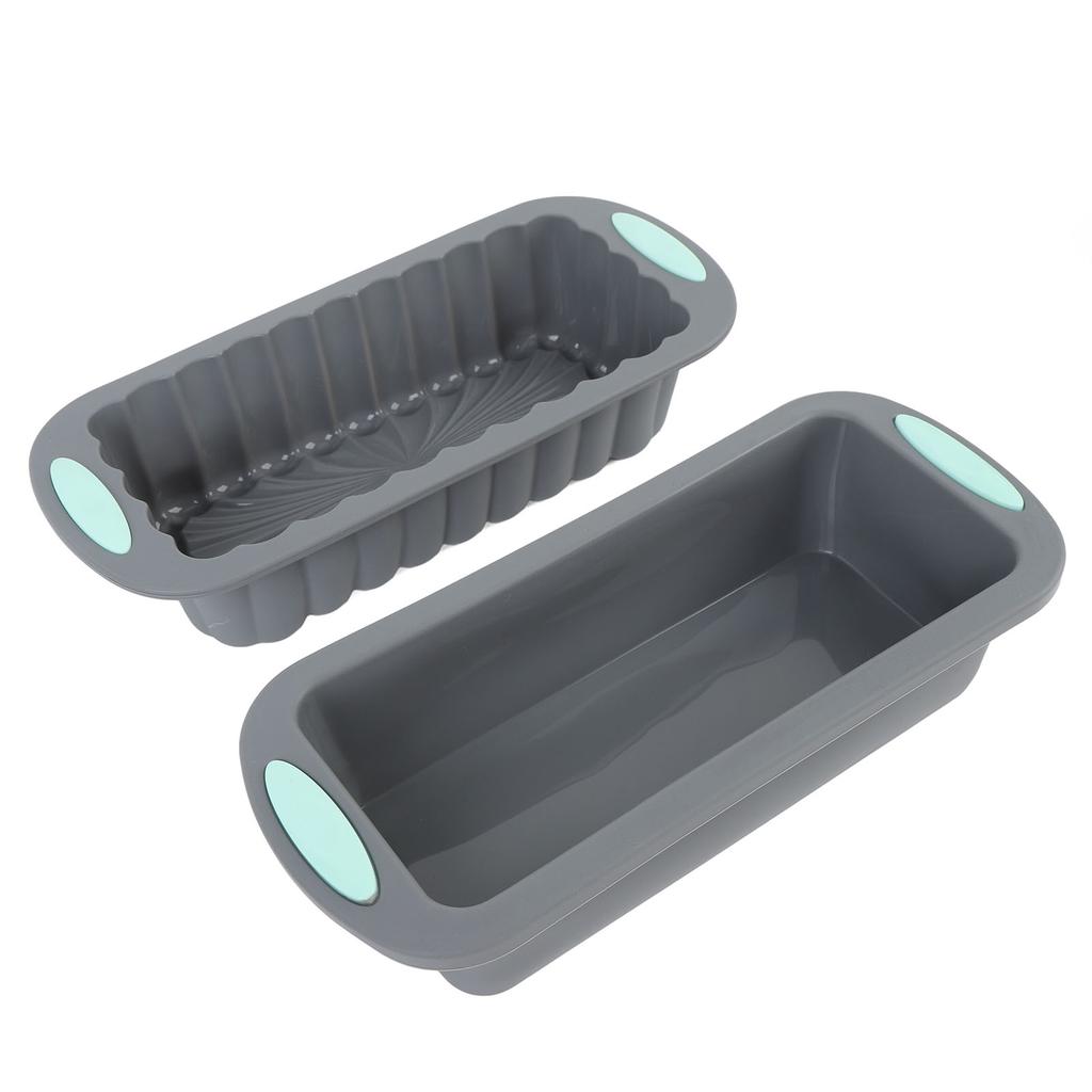 2 Stück Kastenform Silikon Antihaft Brotform Backform für hausgemachte Kuchen Brownies Hackbraten Zuhause