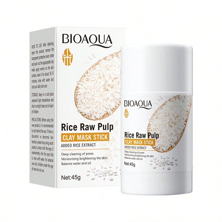 1Pc Rice Mud Film Mask Stick Deep Cleansing Acne Removal Skin Rejuvenating Pore Shrinking Tone Improving Easy Cleaning