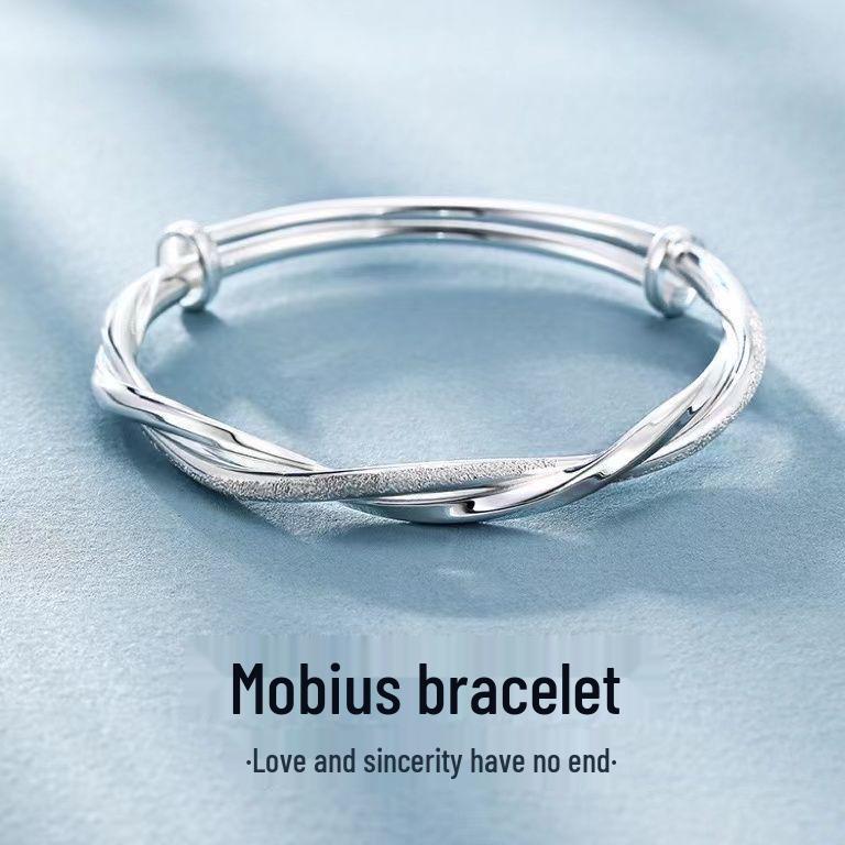 

Браслет з чистого срібла 999.9 - Жіночий браслет зі стерлінгового срібла, Подарунок на День святого Валентина Qixi для дружини або дівчини