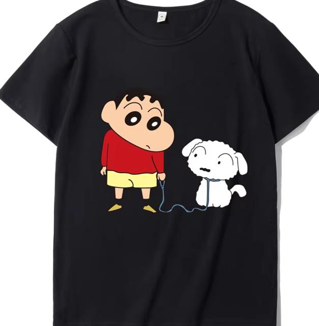 Crayon Shinchan Harajuku Mens Womens Oversized Y2k Short Sleeve Streetwear Casual Cotton High Quality Female Male Clothing Tee