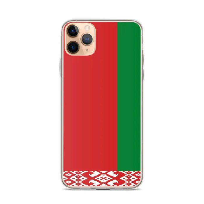 Coque iPhone - Biélorussie - Drapeau - Souple - Multicolore - TPU Transparent