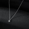 Elegant Snowflake Christmas Necklace: High-End Artistic Niche Style with Gentle Collarbone Chain