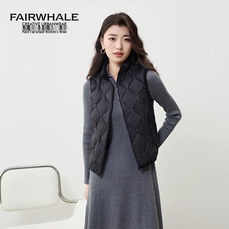 

Mark Fairwhale Women s Short Stand-Collar Down Vest XL