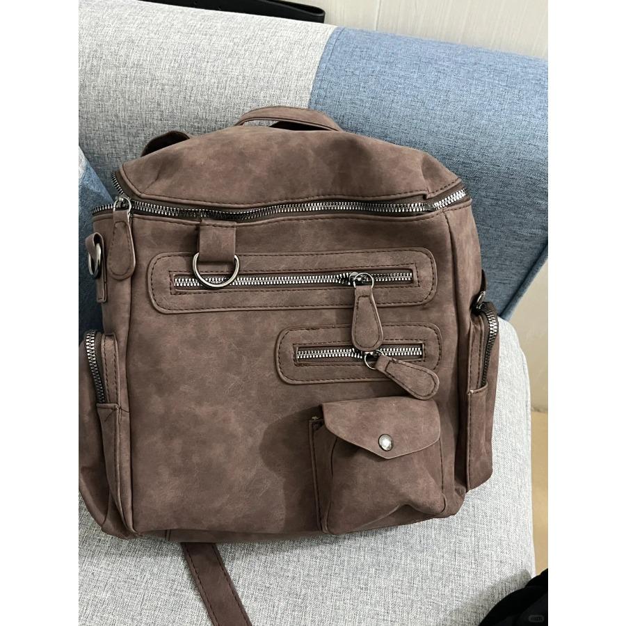 Neuer Pendler Rucksack Große Kapazität Modisch Vielseitig Mehrere Taschen Retro Studentenrucksack Reiserucksack