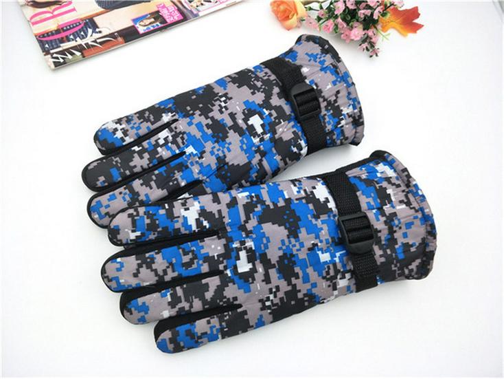 Winter Camouflage Non-Slip Cycling & Skiing Gloves - Thick, Velvet-Lined, Warm, Cold-Proof, Adult