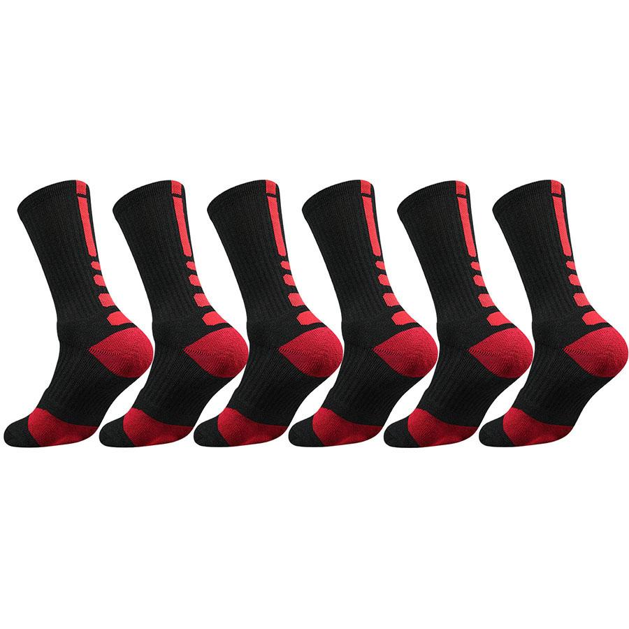 6 Paar Frotteesohle Sportsocken für Herren Damen Fußball Basketball Baseball Rugby Fußball Laufen Tennis