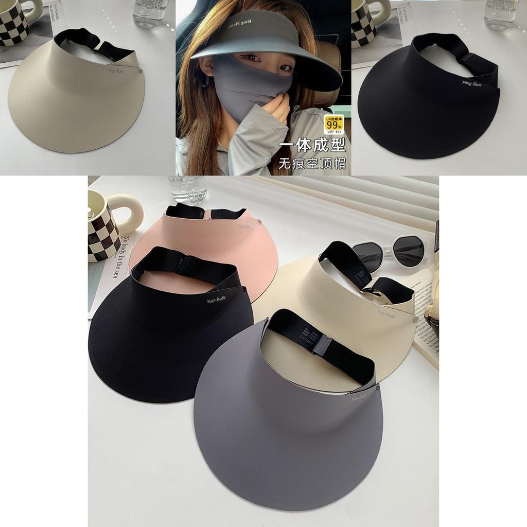 Uv Protection Sun Visor Hat For Women Summer Foldable Wide Brim Lightweight
