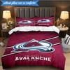 3PCS Avalanche Team Spirit Bedding Set,Including 1pc Duvet Cover And 2pcs Pillowcases Perfect for Bedroom, Dormitory, Fan Christmas Gift