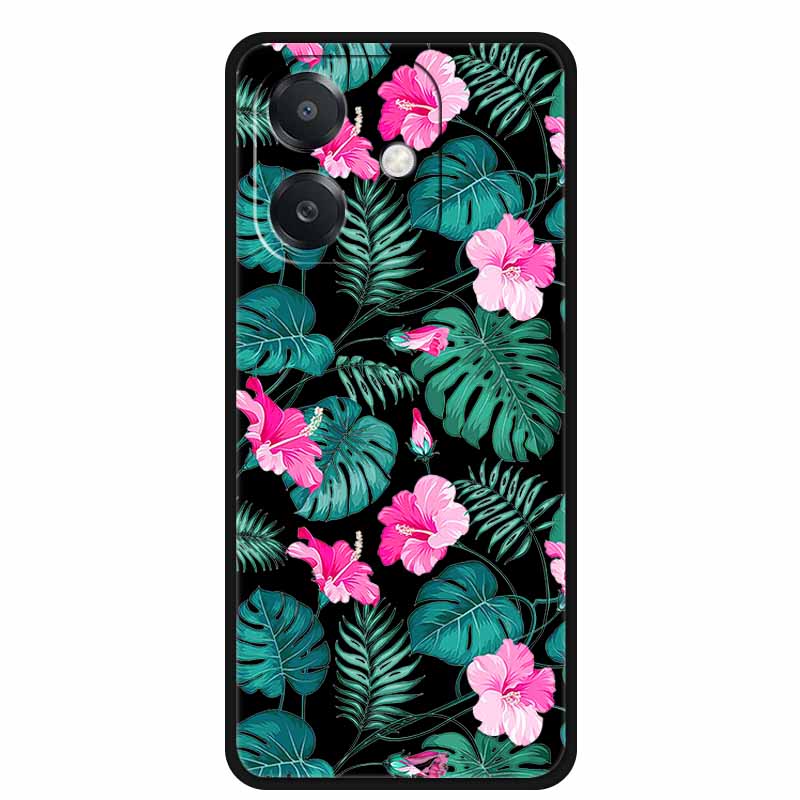 Para OPPO A3 / A3x 5G Funda 6.67" Funda Negra Silicona Suave Funda para Teléfono Para OPPO A3x A3 5G Funda Trasera A 3x A 3 x A3 x Dibujos Animados