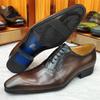 Fashion Luxury Men's Oxford Leather Dress Shoes Lace-Up Casual Business Fashion Carved Shoes for Wedding Party Office Higher Quality