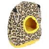 Warm Birdhouse Round Shape Soft Plush Save Space Easy Clean Safety Parrots HouseLeopard Print