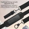 Fishing Rod Carriers Strap With 2 Silicone Rings & Rod Strap For Fishing Rod Adjustable Fishing Rod Shoulder Harness