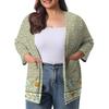 Women's Fall And Winter Fashion Casual Soild 3/4 Sleeve Mid-Length Cardigan Jacket