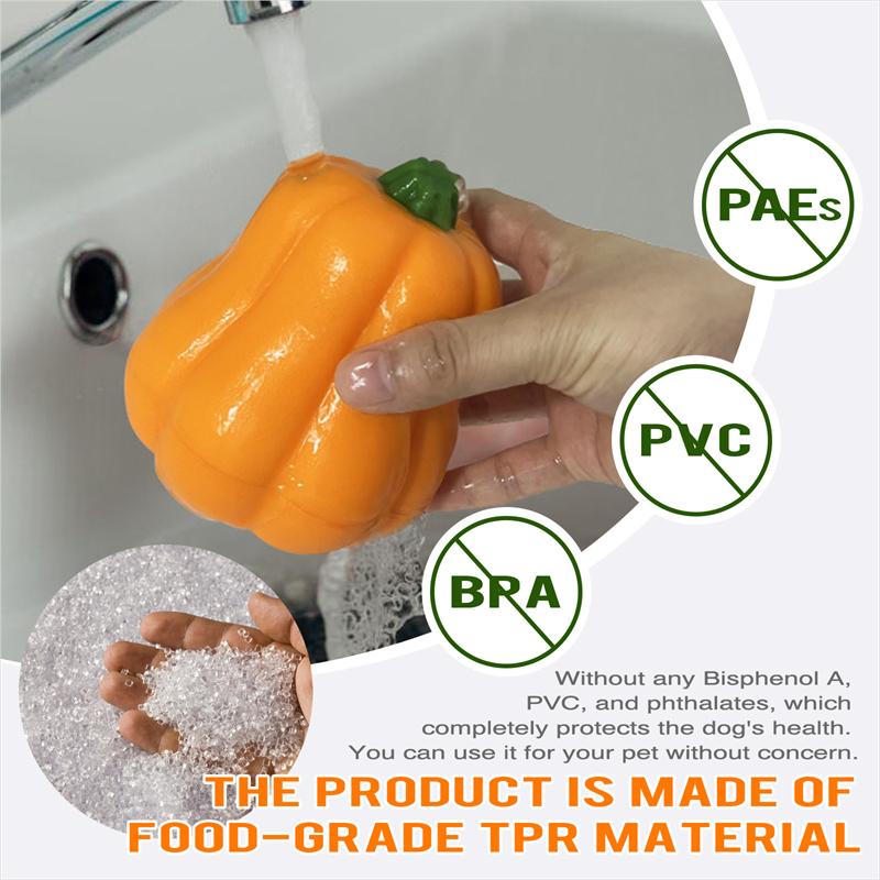 Jucărie cu scârțâit de dovleac de câine mare pentru cățeluș mic și mare Jucării interactive de mestecat de Halloween Bulldog francez Yorkies Pitbull Articole pentru animale de companie