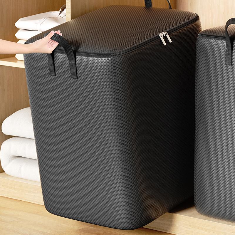 Woven Zipper Storage Bag Finishing Storage Quilts Clothes Toys Books and Other Storage Bags