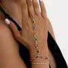 SHIXIN 2 Stuks/Set Prachtige Kleurrijke Kristallen Ketting Armbanden voor Vrouwen Trendy Bedel Vingerarmband Ketting Dames Esthetische Sieraden