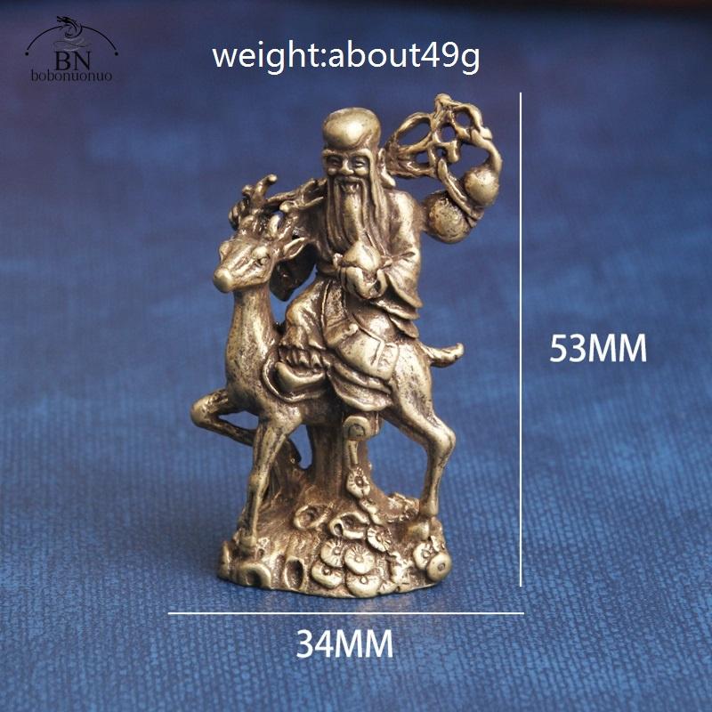 

Орнамент из чистой меди Китайский Бог Долголетия, едущий на олене, Подарки на день рождения, Ремесло, Античная бронза, Статуэтка Будды, Фигурка, Миниатюра