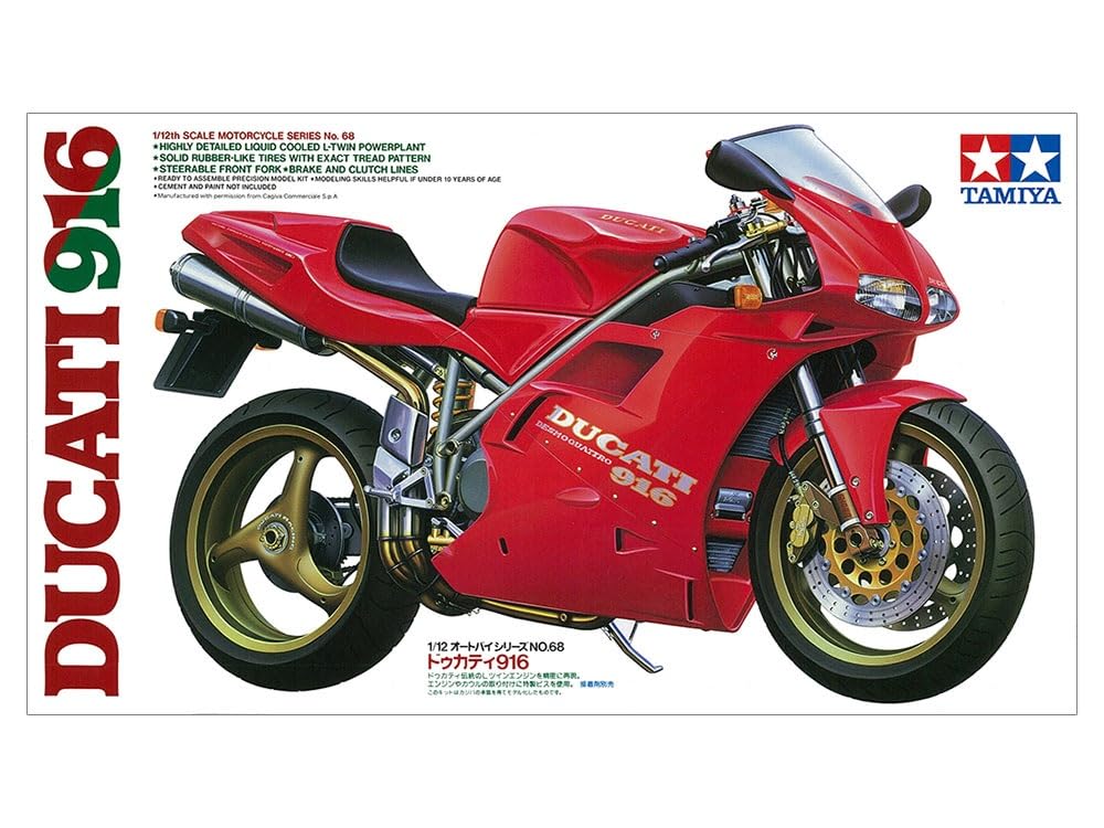 Tamiya 1/12 Motorcycle Series No. 68 Ducati 916 Plastic Model Kit 14068