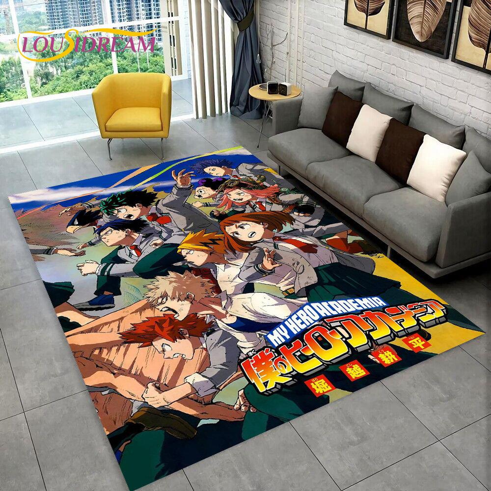 My Hero Academia, Japan Anime Area Rug,Carpets Rug for Living Room Bedroom Sofa Doormat Decoration,Kids Play Non-slip Floor Mat