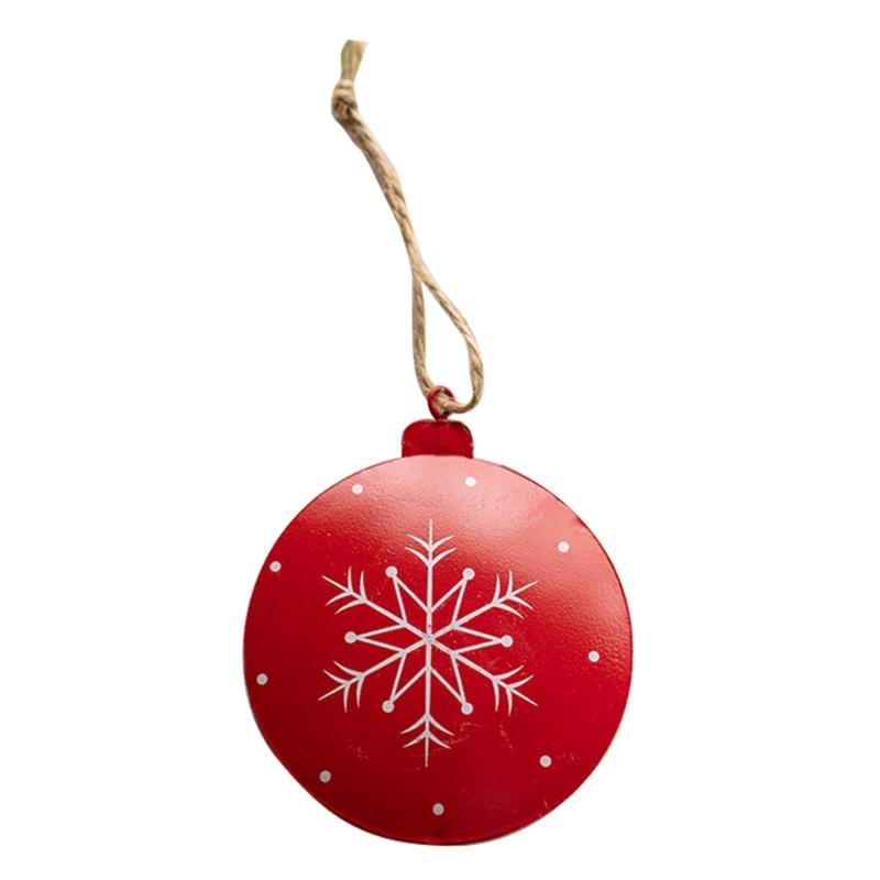 New Iron Christmas Tree Hanging Ornament Christmas Tree Star Snowflake Gift Box Xmas Party Home Decor Pendant Christmas