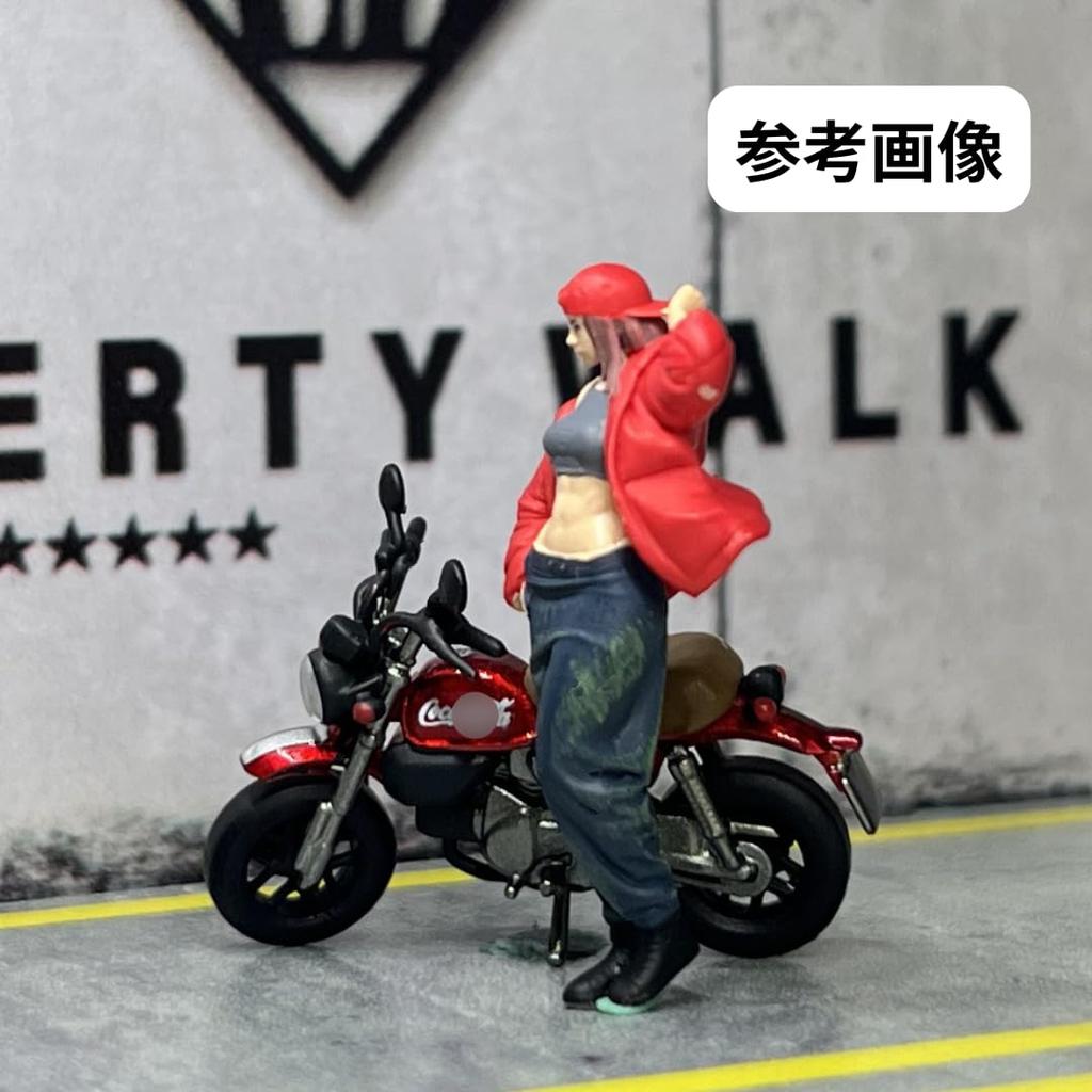 Moreart 164 Miniature Figure & Motorcycle Set MO222196 Model Girl Model Diorama Miniature Car [Used]
