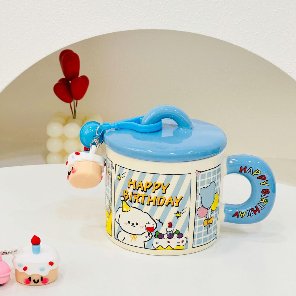 Creative Birthday Cake Mug Personalized Children's Cute Ceramic Water Cup Gift High-looking Coffee Cup Cartoon Cup