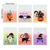 100pcs Halloween Plastic Happy Halloween Transparent Pumpkin Ghost Candy Self-adhesive Plastic Baking Cookie