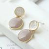 Trendy Simple Geometric Round Pendent Earrings for Women Sweet Elegant Candy Color Drop Oil Dangle Earrings Party Jewelry Gifts